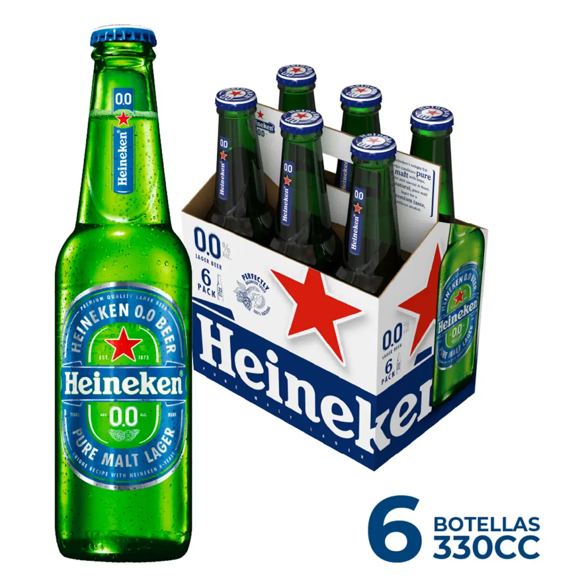 Cerveza Heineken Botella Zero330cc
